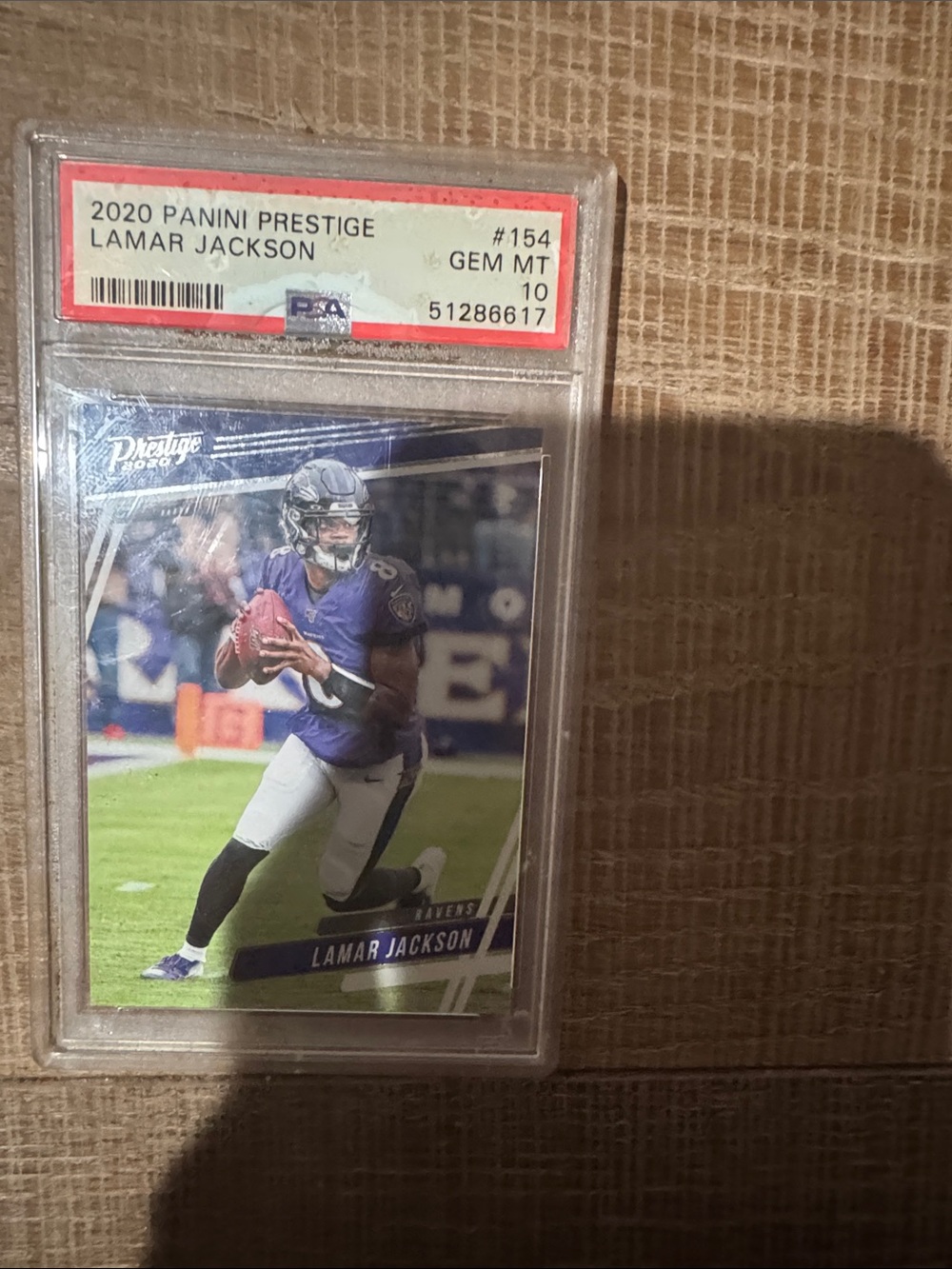 Panini Purple and White Football Rookie Card